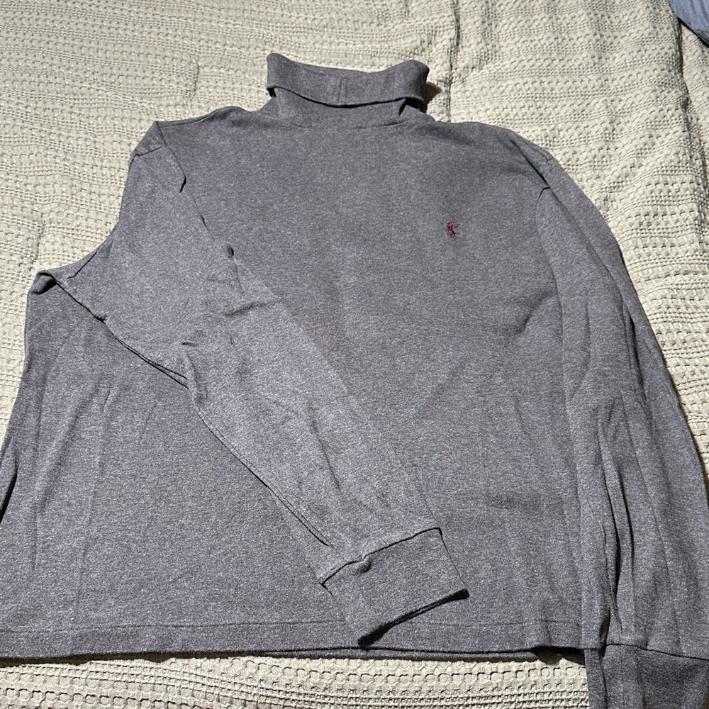 Polo by Ralph Lauren Gray Turtleneck Sweater-Shirt